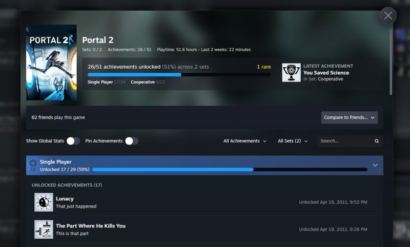 Un esempio di gestione degli achievements su Steam