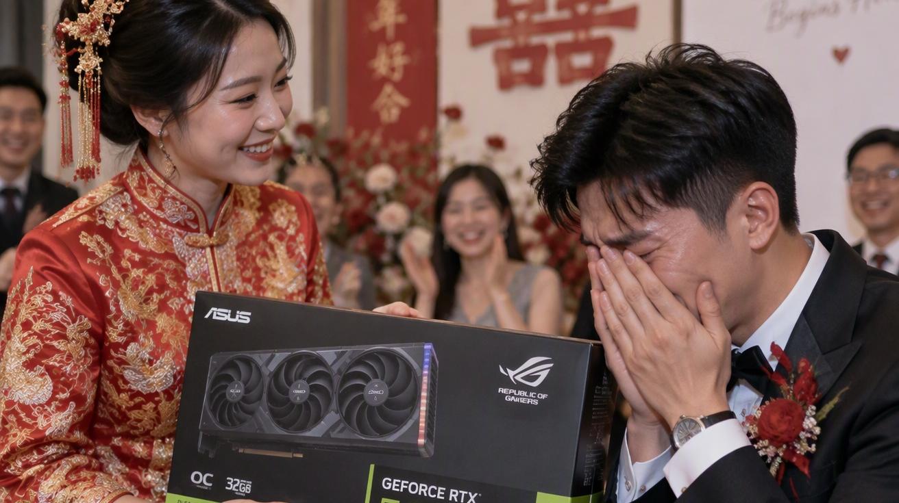 Una sposa cinese regala una GeForce 5090 al marito