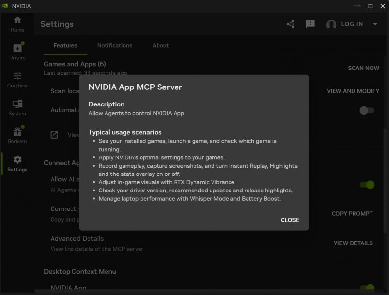 La descrizione del server MCP