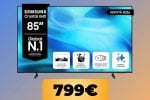 La Smart TV Samsung Crystal UHD da 85" è su Amazon al minimo storico