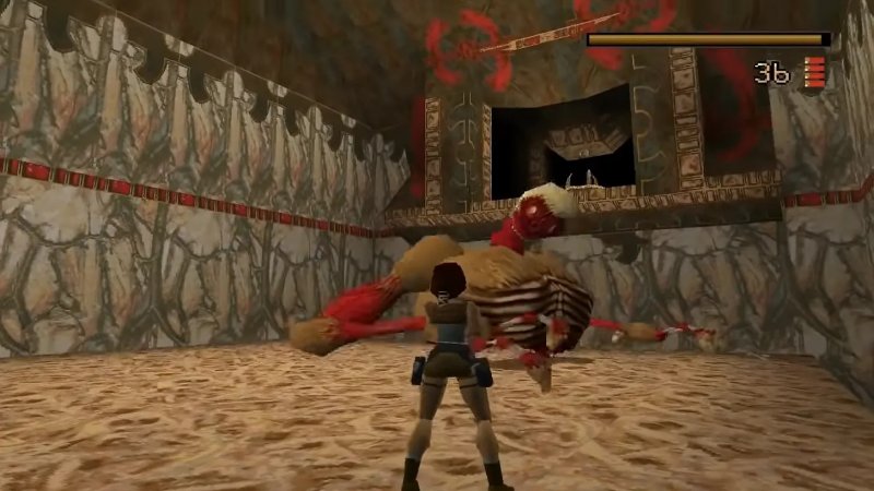 Uno dei tanti incontri... interessanti in Tomb Raider