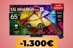 La Smart TV LG Mini RGB da 65" è su Amazon al minimo storico: costa 1.300 € in meno