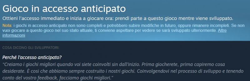 Giochi in accesso anticipato