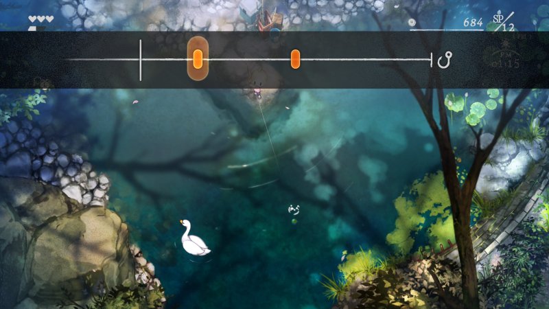 Il minigioco della pesca